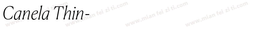 Canela Thin字体转换